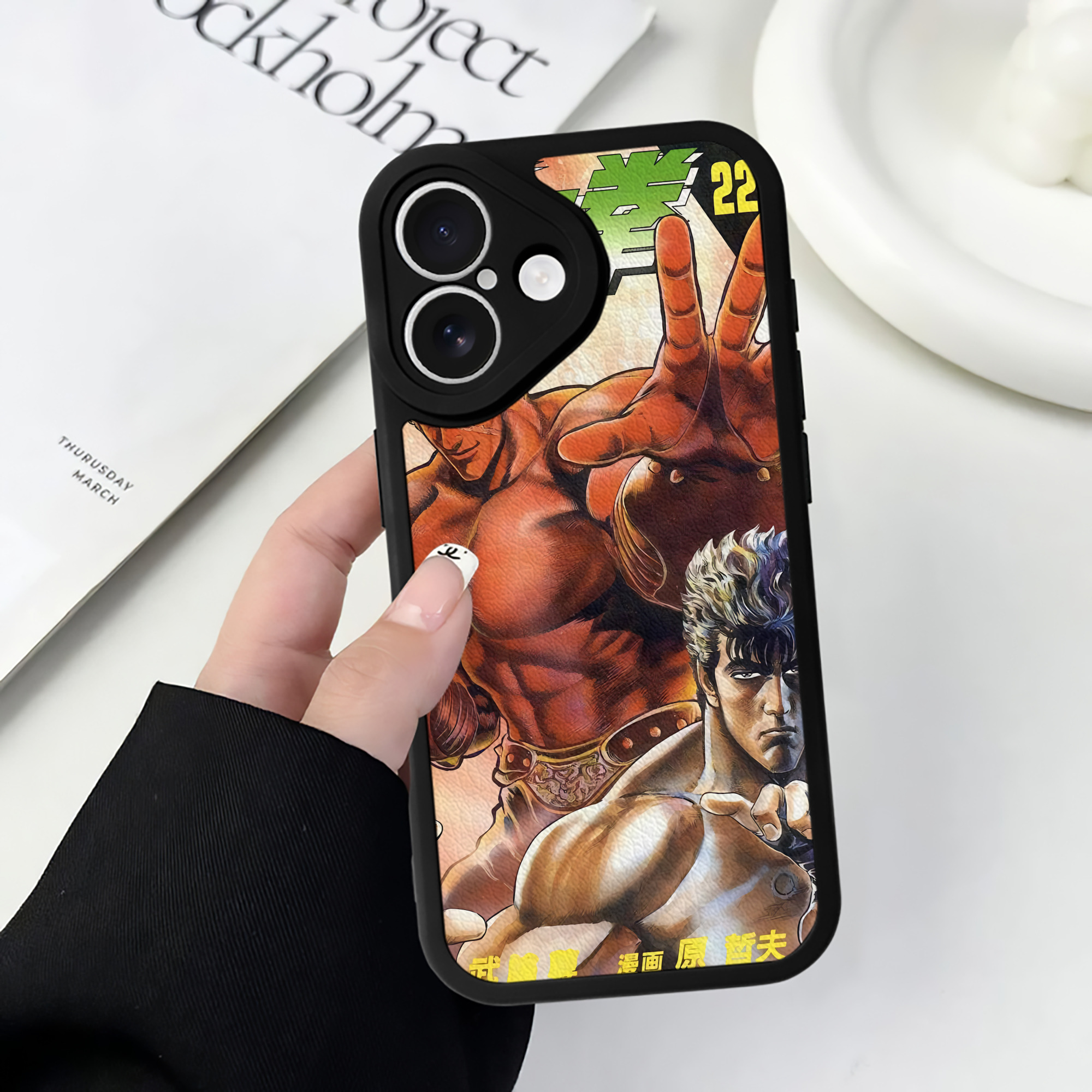 （画像用） 北斗の拳 Fist of the North Star 【iPhone 16シリーズ対応】シリコンスマホケース（レザー調） 材質：シリコン